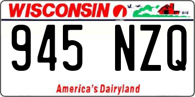 WI license plate 945NZQ