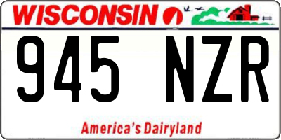 WI license plate 945NZR