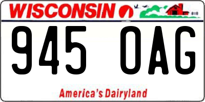 WI license plate 945OAG