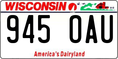WI license plate 945OAU
