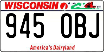WI license plate 945OBJ