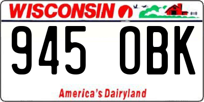 WI license plate 945OBK