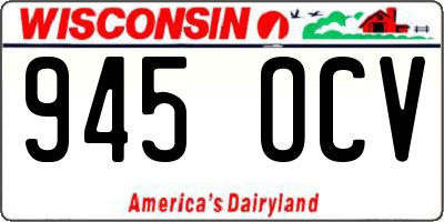 WI license plate 945OCV