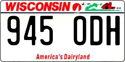 WI license plate 945ODH