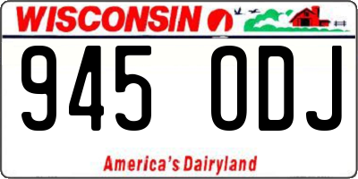 WI license plate 945ODJ