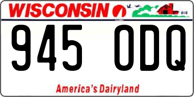 WI license plate 945ODQ