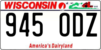 WI license plate 945ODZ
