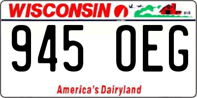 WI license plate 945OEG
