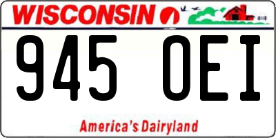 WI license plate 945OEI