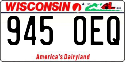 WI license plate 945OEQ