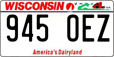 WI license plate 945OEZ