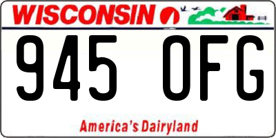 WI license plate 945OFG