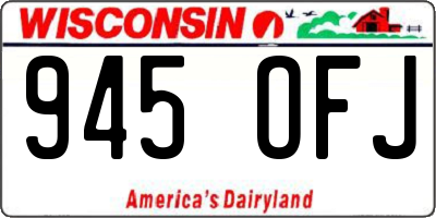 WI license plate 945OFJ