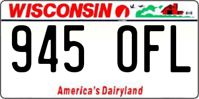 WI license plate 945OFL