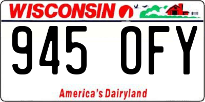 WI license plate 945OFY