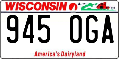 WI license plate 945OGA