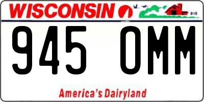 WI license plate 945OMM
