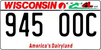 WI license plate 945OOC