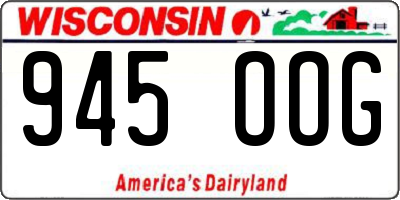 WI license plate 945OOG