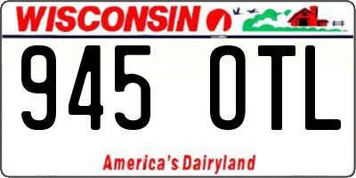 WI license plate 945OTL