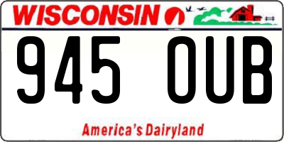 WI license plate 945OUB