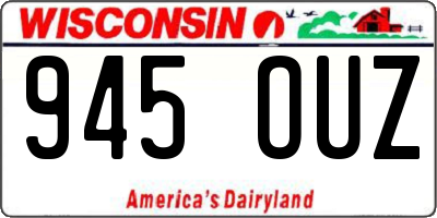 WI license plate 945OUZ