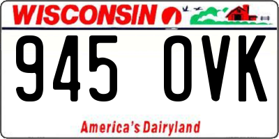 WI license plate 945OVK