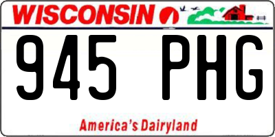 WI license plate 945PHG