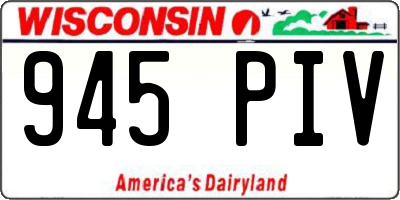 WI license plate 945PIV