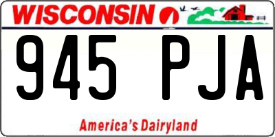 WI license plate 945PJA