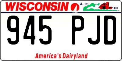 WI license plate 945PJD