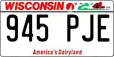 WI license plate 945PJE