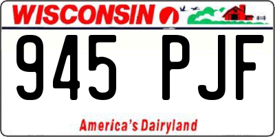 WI license plate 945PJF