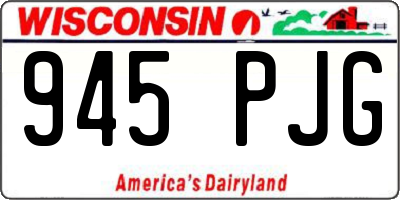WI license plate 945PJG