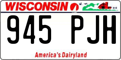 WI license plate 945PJH