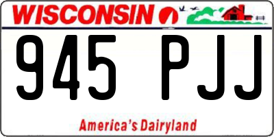 WI license plate 945PJJ