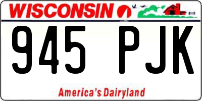 WI license plate 945PJK