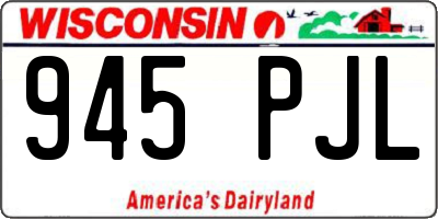 WI license plate 945PJL