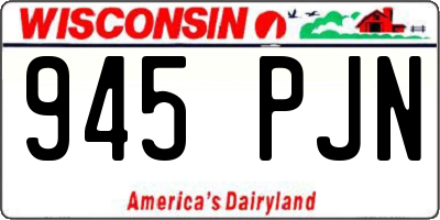 WI license plate 945PJN