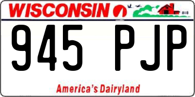 WI license plate 945PJP