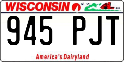 WI license plate 945PJT