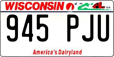 WI license plate 945PJU