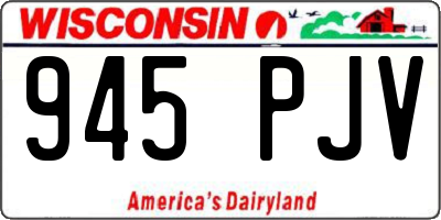 WI license plate 945PJV