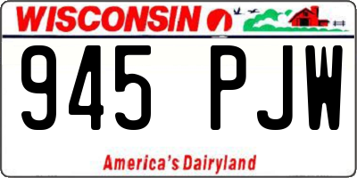 WI license plate 945PJW