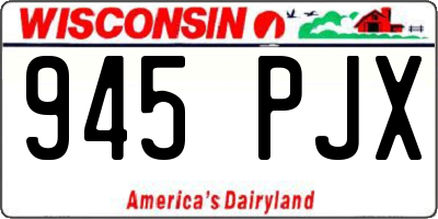 WI license plate 945PJX