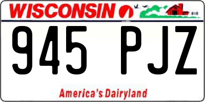 WI license plate 945PJZ