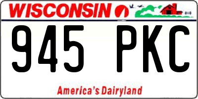 WI license plate 945PKC