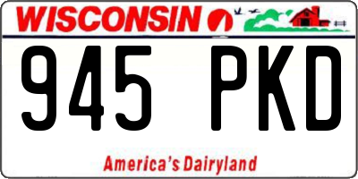 WI license plate 945PKD
