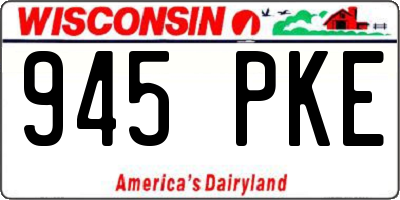WI license plate 945PKE