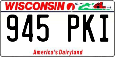 WI license plate 945PKI